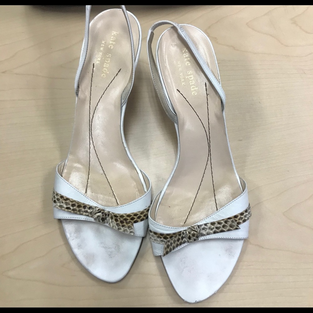 Preowned white Kate Spade Leather Sandals